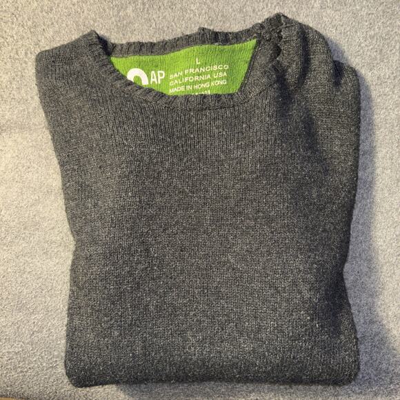 Vintage GAP No. 54023 Gray Crewneck Pullover Sweater Size Large - Picture 6 of 9